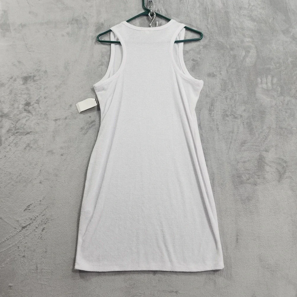 NEW Derek Heart Dress Juniors XL White Terry Racerback Bodycon Casual Summer‎